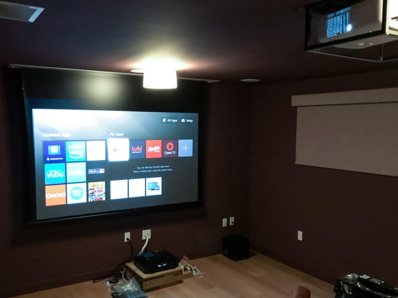 Home Theater Installation With Projector